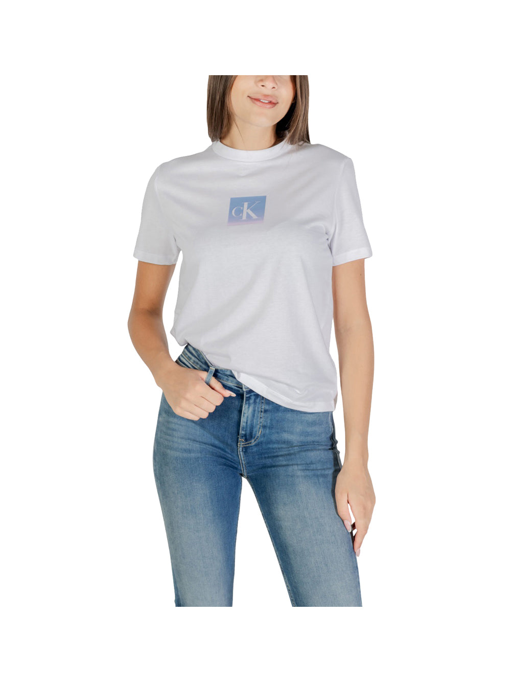 CALVIN2 1USCITA Calvin Klein T-Shirt Ss Classic Fit Tee - Bianco Bianco