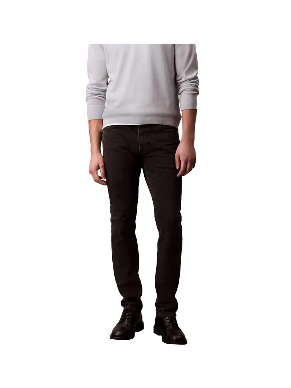 CALVIN2 1USCITA Calvin Klein Slim Ck Essential Uomo Pantalone Uomo Nero Nero