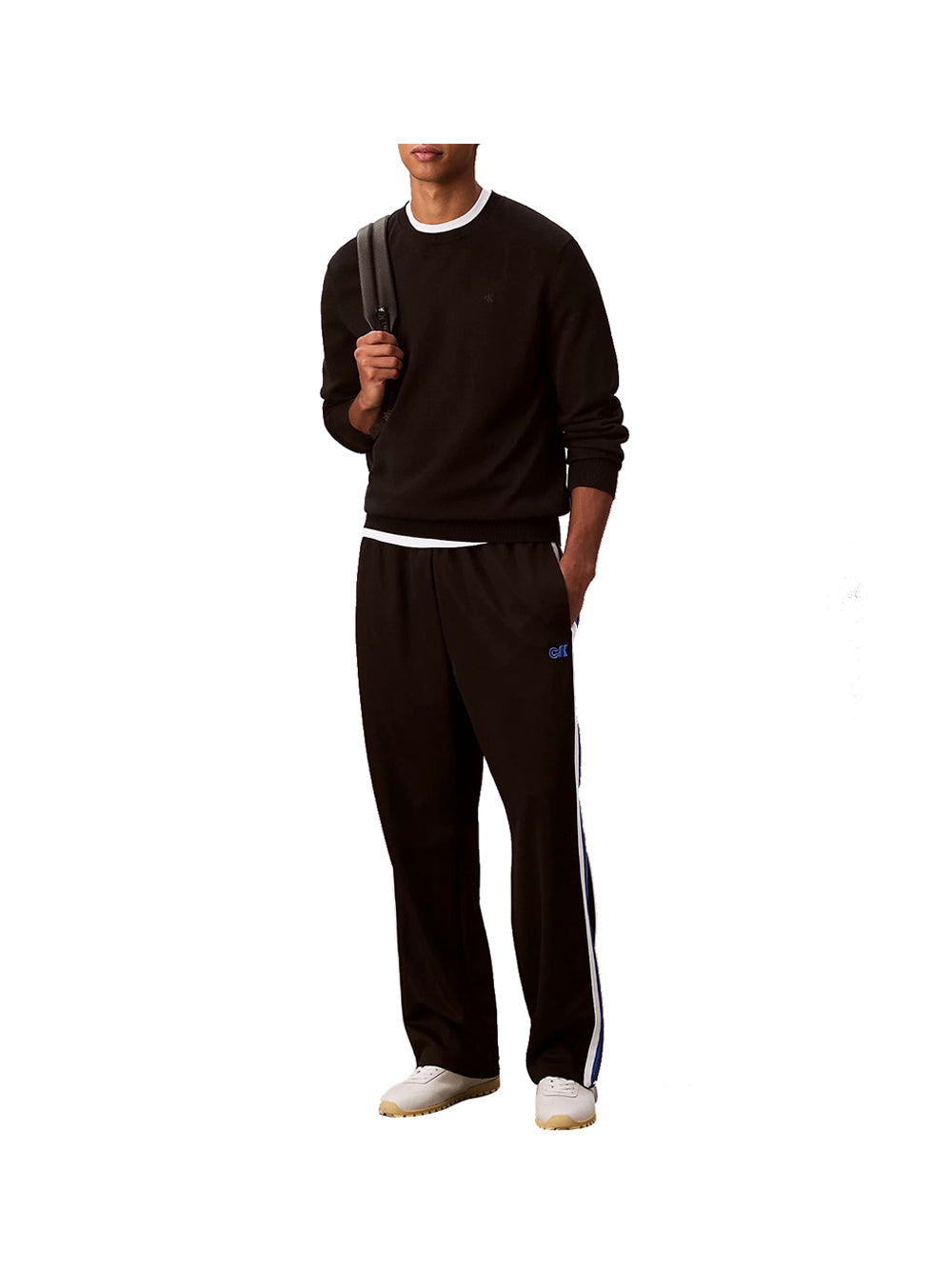 CALVIN2 1USCITA Calvin Klein Pantatuta Stretch Twill Track - Nero Nero