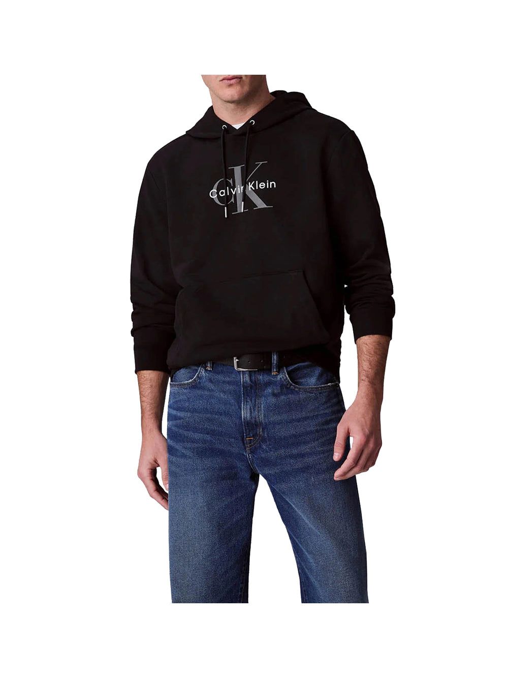 CALVIN2 1USCITA Calvin Klein Ls Eu Monologo 350Te Felpa Uomo Nero Nero