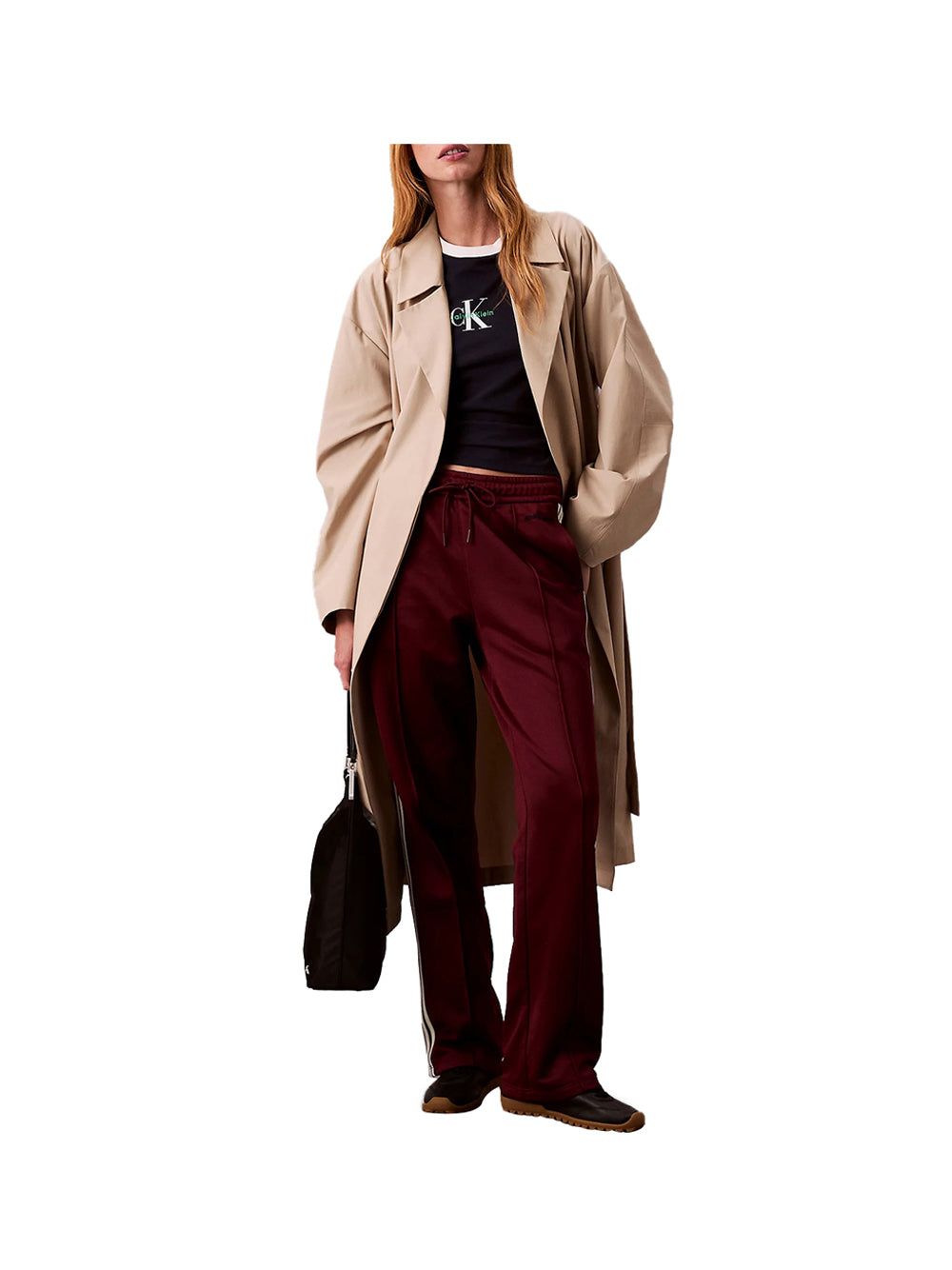 CALVIN2 1USCITA Calvin Klein Pantatuta Donna Bordeaux - Rosso BORDEAUX