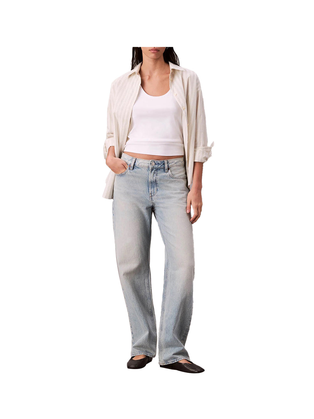 CALVIN2 1USCITA Calvin Klein Jeans Signature 90s Straight La Fayette - Denim DENIM