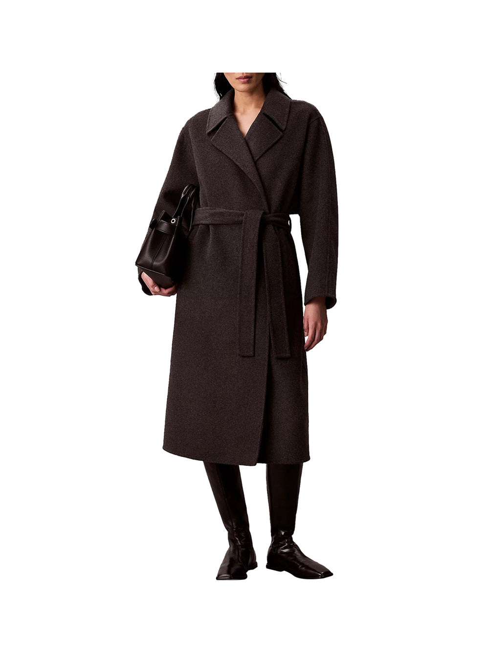 CALVIN2 2USCITA Calvin Klein Cappotto Hero Coat Charcoal B85 Charcoal Heather