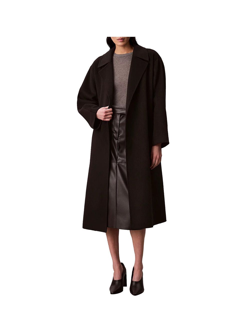 CALVIN2 2USCITA Calvin Klein Cappotto Hero Coat Nero Nero