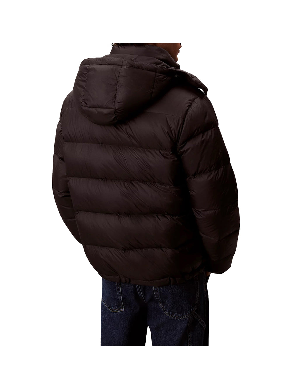 CALVIN2 2USCITA Piumino Calvin Klein Ls Nylon Zip Off Hoo - Nero Nero