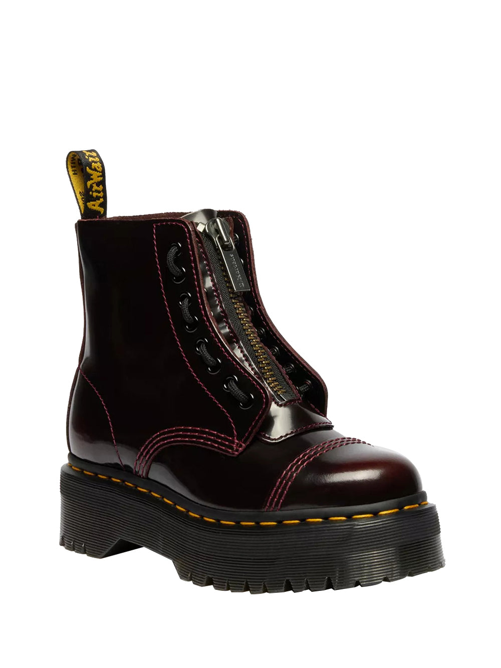 DR MARTENS Anfibio Dr.Martens Sinclair In Pelle Arcadia Con Platform - Rosso Rosso