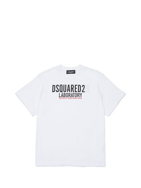 DSQUARED2 T-Shirt Dsquared D2T1186U Loose Fit Bianco Bianco