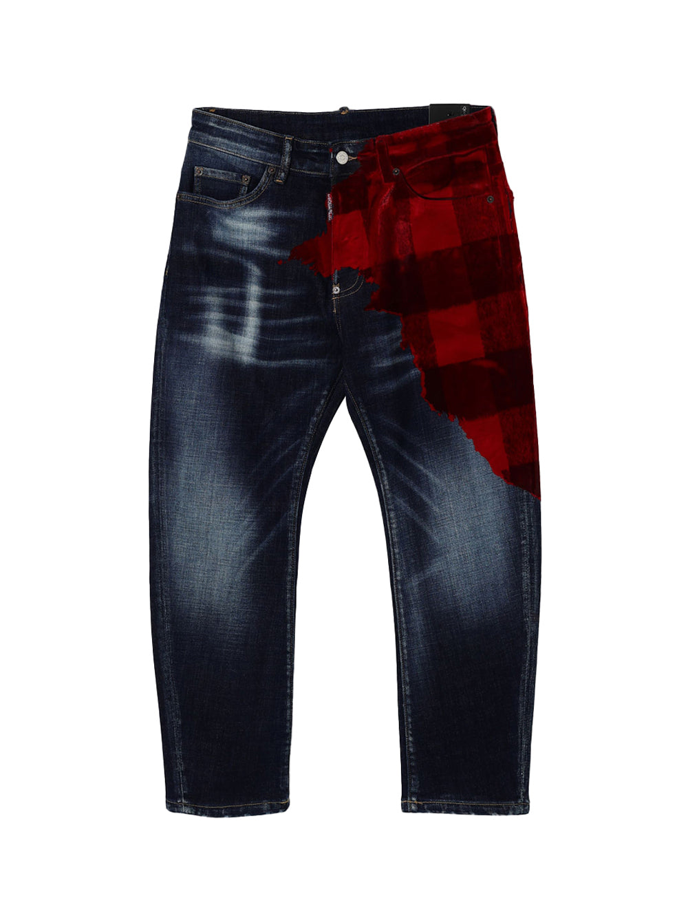 DSQUARED2 Jeans Dsquared Con Toppa Tartan Denim DENIM