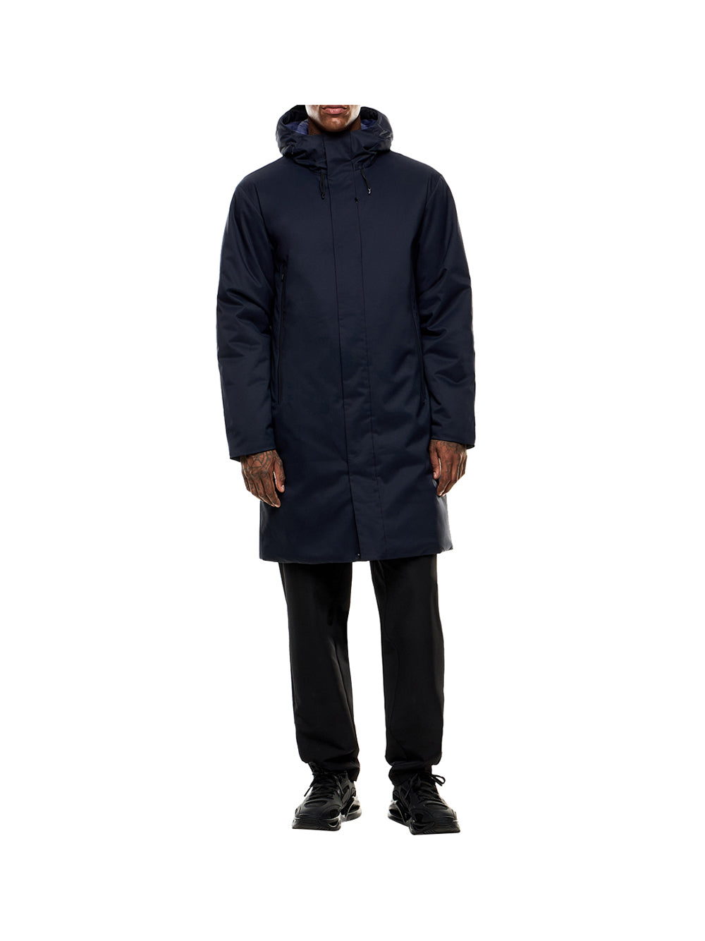 EA7 Ea7 Parka iimbottito con cappuccio in tessuto tecnico riciclato ASV Blu Blu