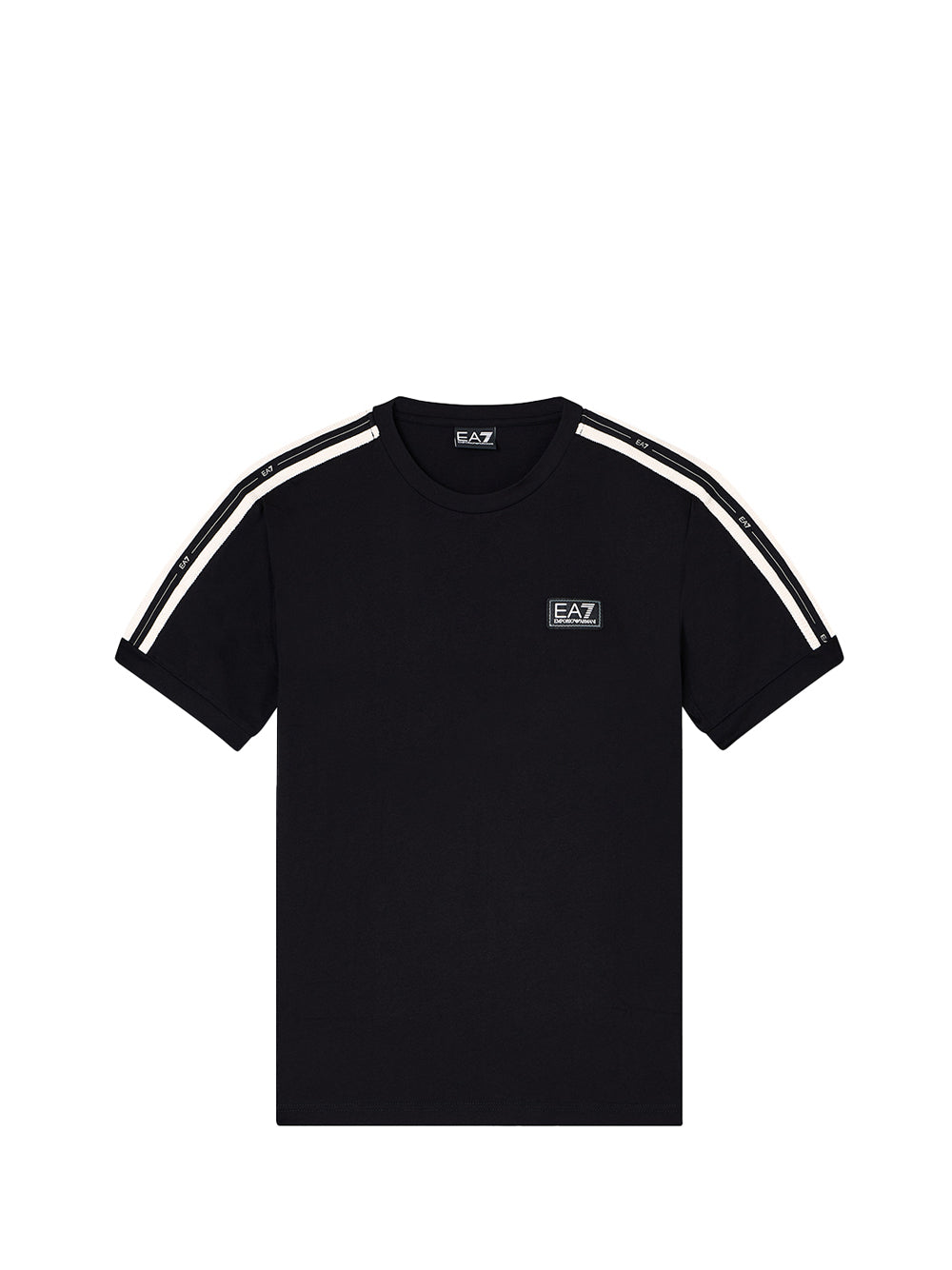 EA7 Ea7 T-shirt Logo Series in jersey di cotone Nero Nero
