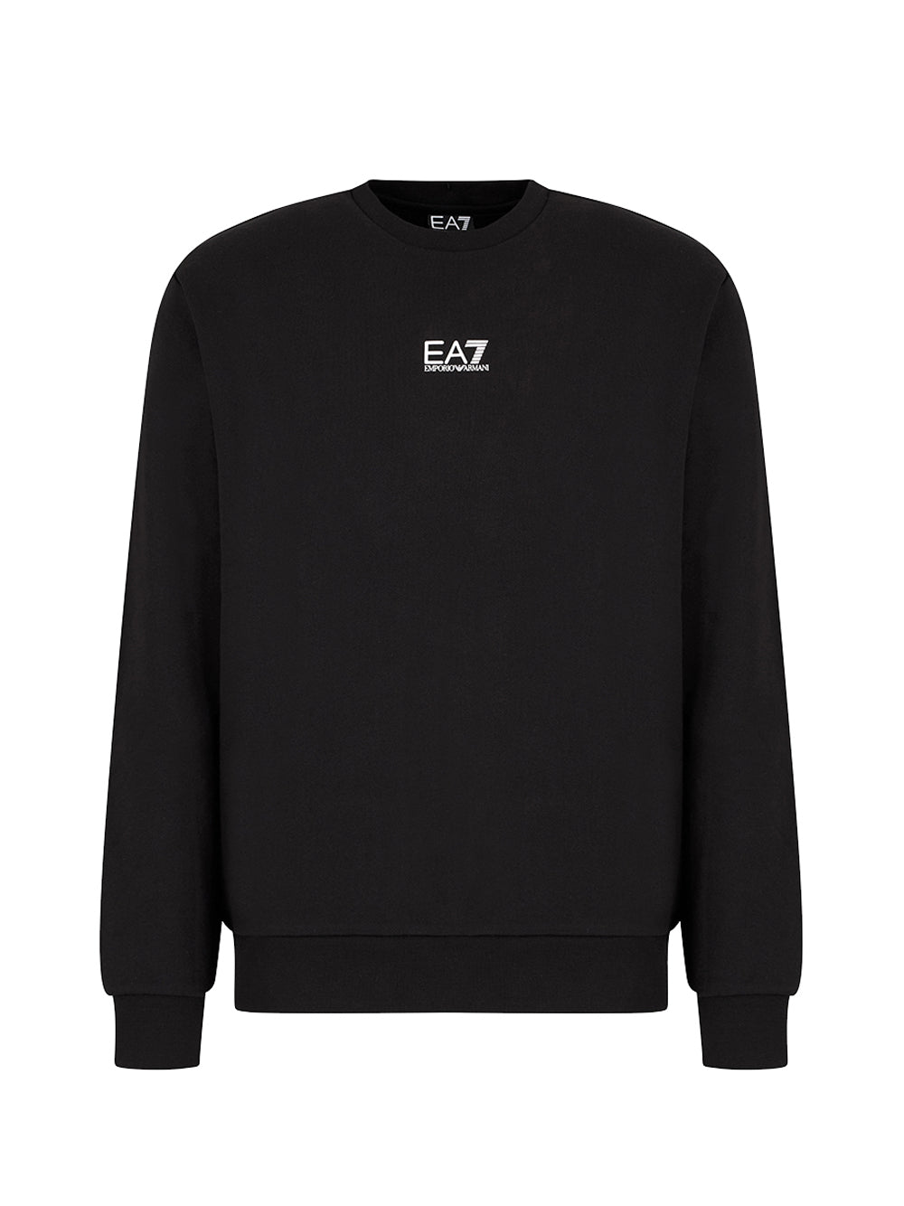 EA7 Ea7 Felpa girocollo Core Identity in misto cotone Nero Nero