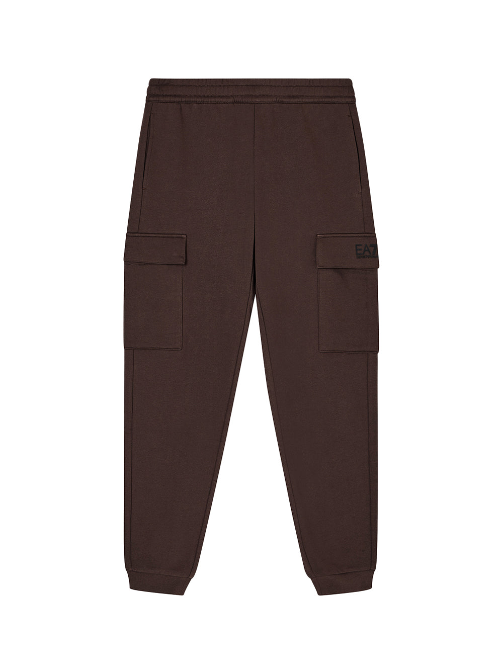 EA7 Pantaloni Cargo Core Identity In Misto Cotone - Marrone Marrone