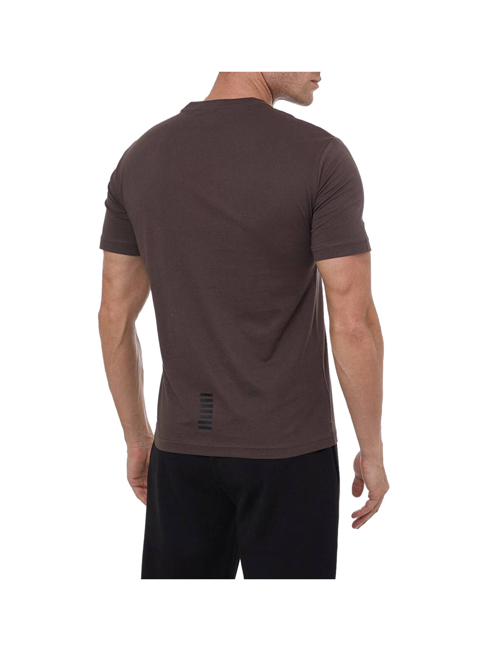 EA7 Ea7 T-shirt Core Identity in cotone Pima Marrone Marrone