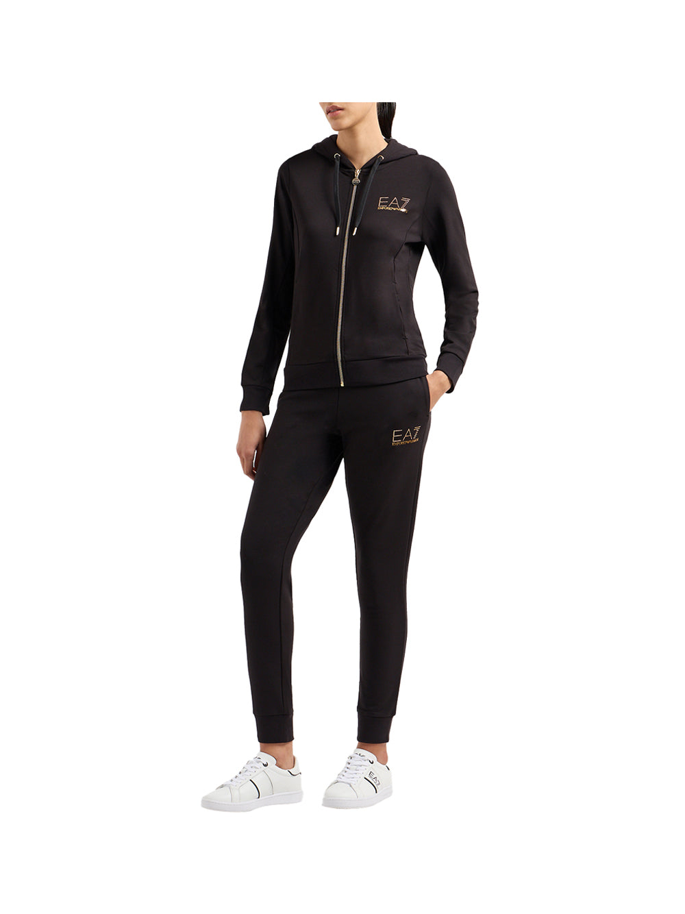 EA7 Ea7 Tuta Evolution In Jersey di misto viscosa stretch Nero Nero