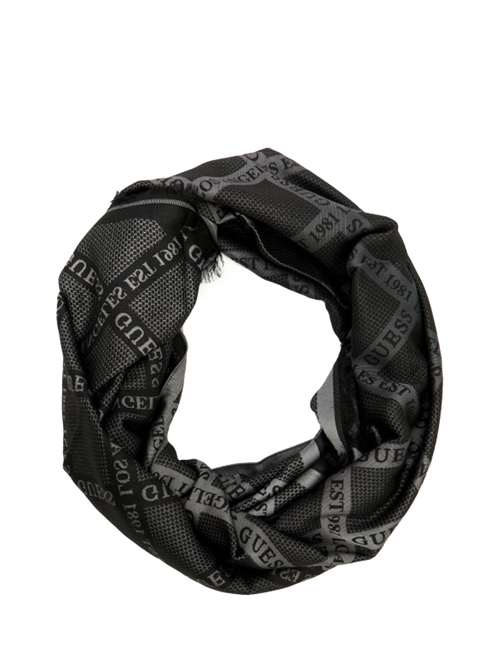 GUESS 1 USCITA Sciarpa Guess Jacquard 70x180 - Nero/Grigio Nero/grigio