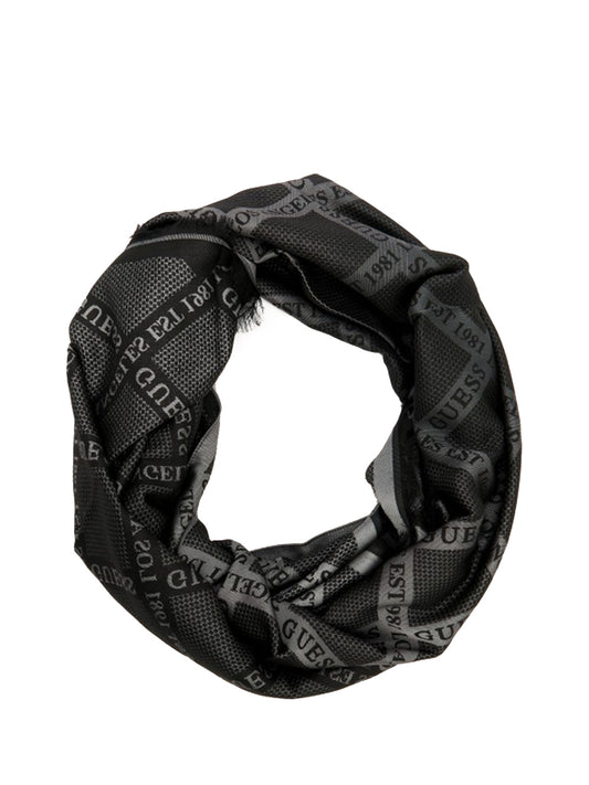 GUESS 1 USCITA Sciarpa Guess Jacquard 70x180 - Nero/Grigio Nero/grigio