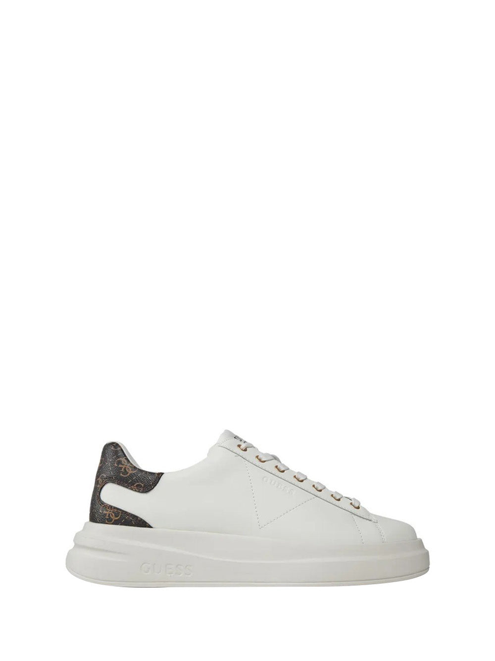 GUESS 1 USCITA Guess Sneakers Uomo White Brown Ocra - Bianco White Brown Ocra