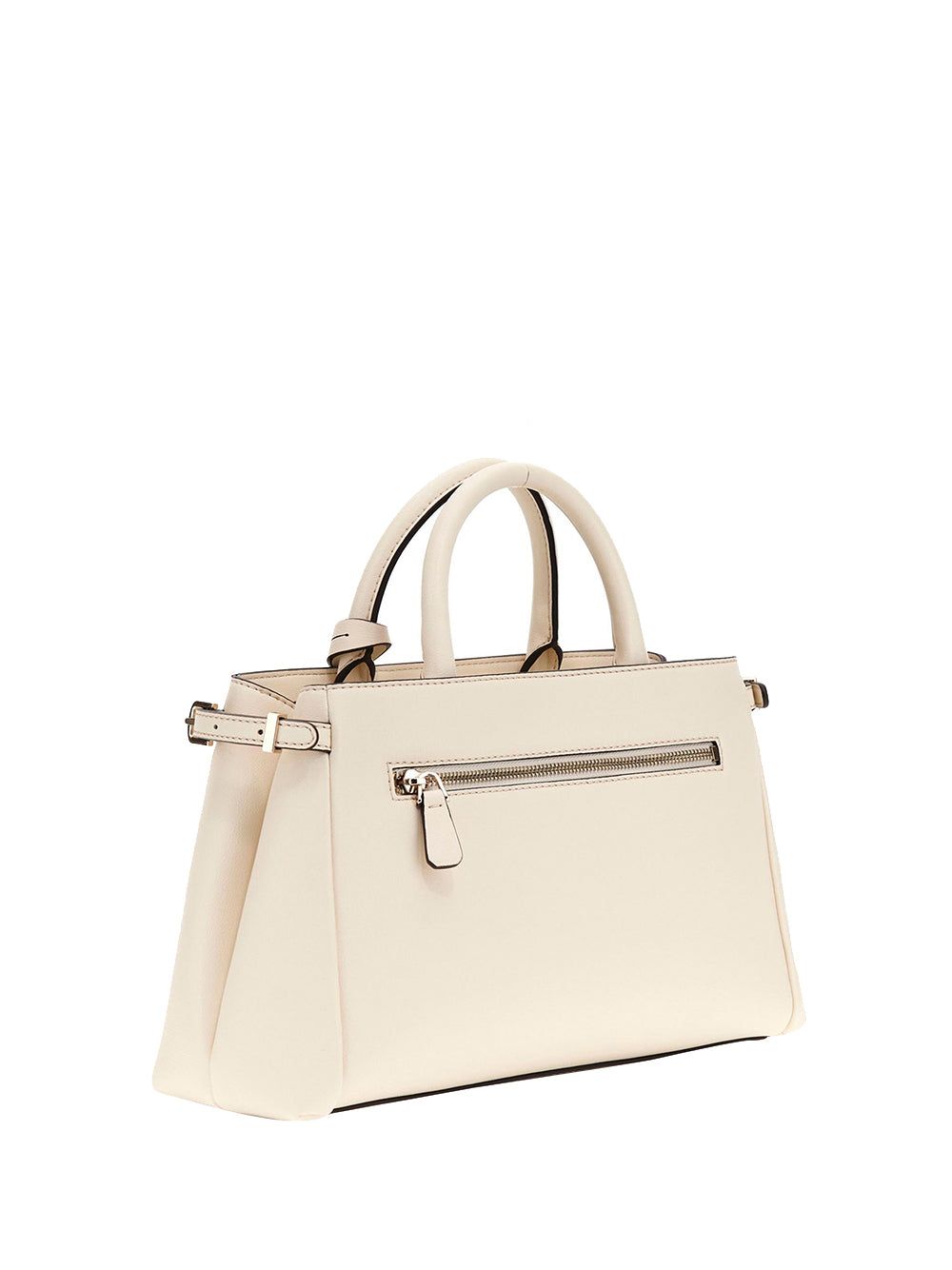 GUESS 1 USCITA Guess Borsa a Mano Lefia Luxury Satchel Donna Off White - Bianco Off White