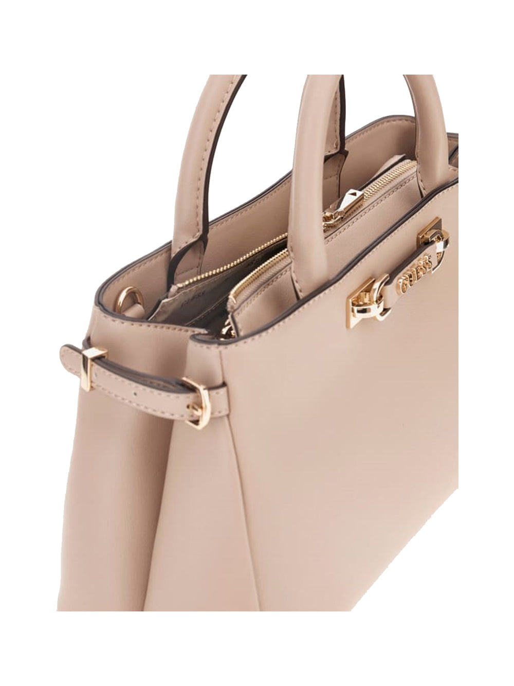 GUESS 1 USCITA Guess Borsa a Mano Lefia Luxury Satchel Donna Beige Beige