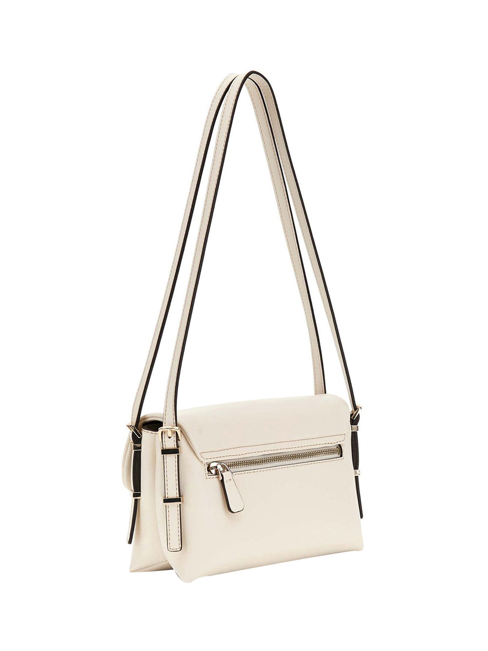 GUESS 1 USCITA Guess Borsa a Tracolla Lefia Flap Shoulder Bag Donna Bianco Bianco