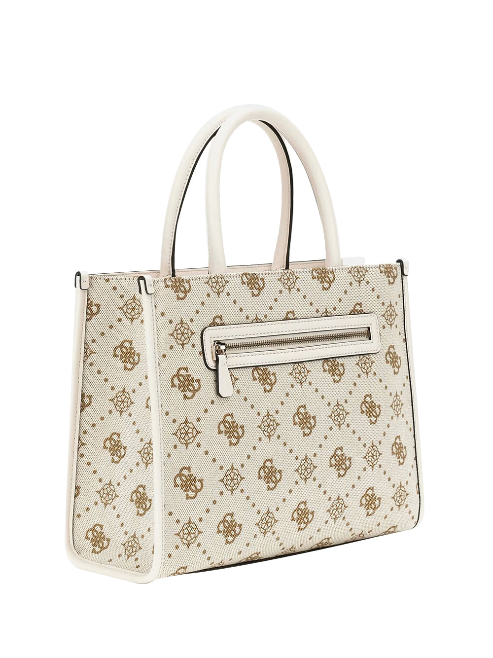 GUESS 1 USCITA Guess Borsa a Mano Neda 2 Comp Tote Donna Bianco Bianco