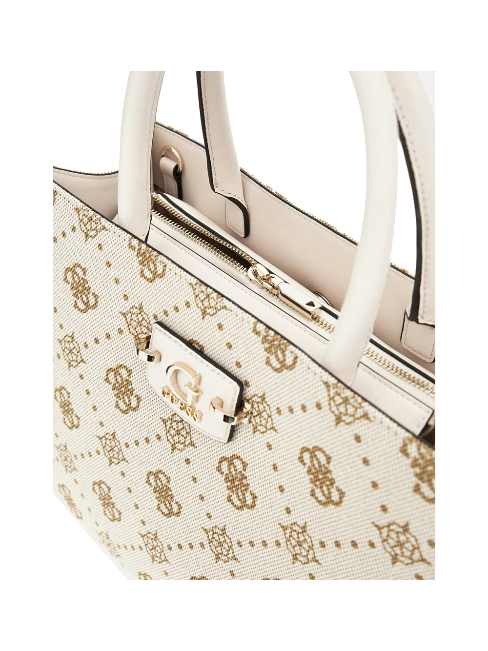 GUESS 1 USCITA Guess Borsa a Mano Neda 2 Comp Tote Donna Bianco Bianco