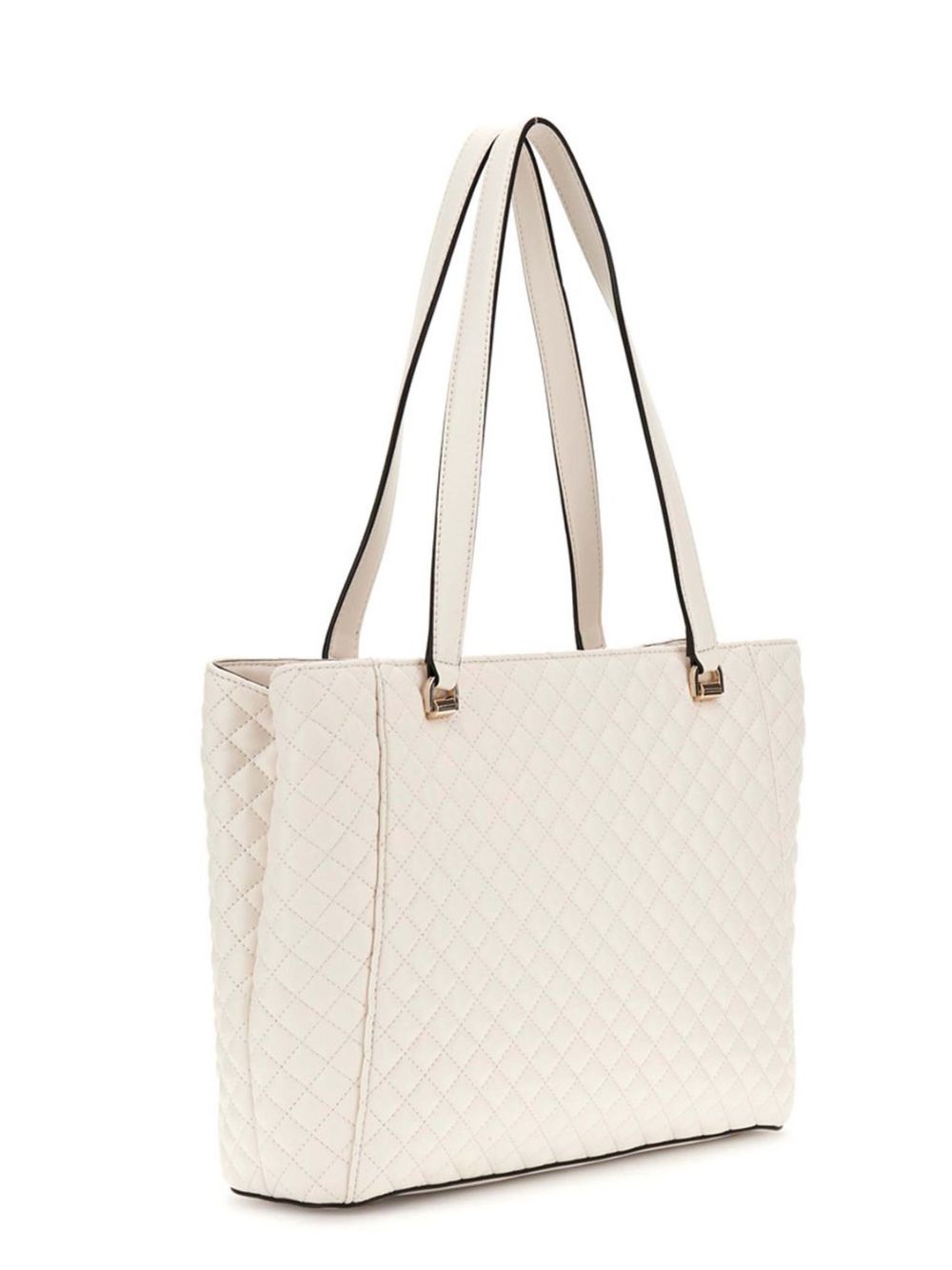 GUESS 1 USCITA Guess Borsa a Mano Everlee Noel Tote Donna Off White - Bianco Off White