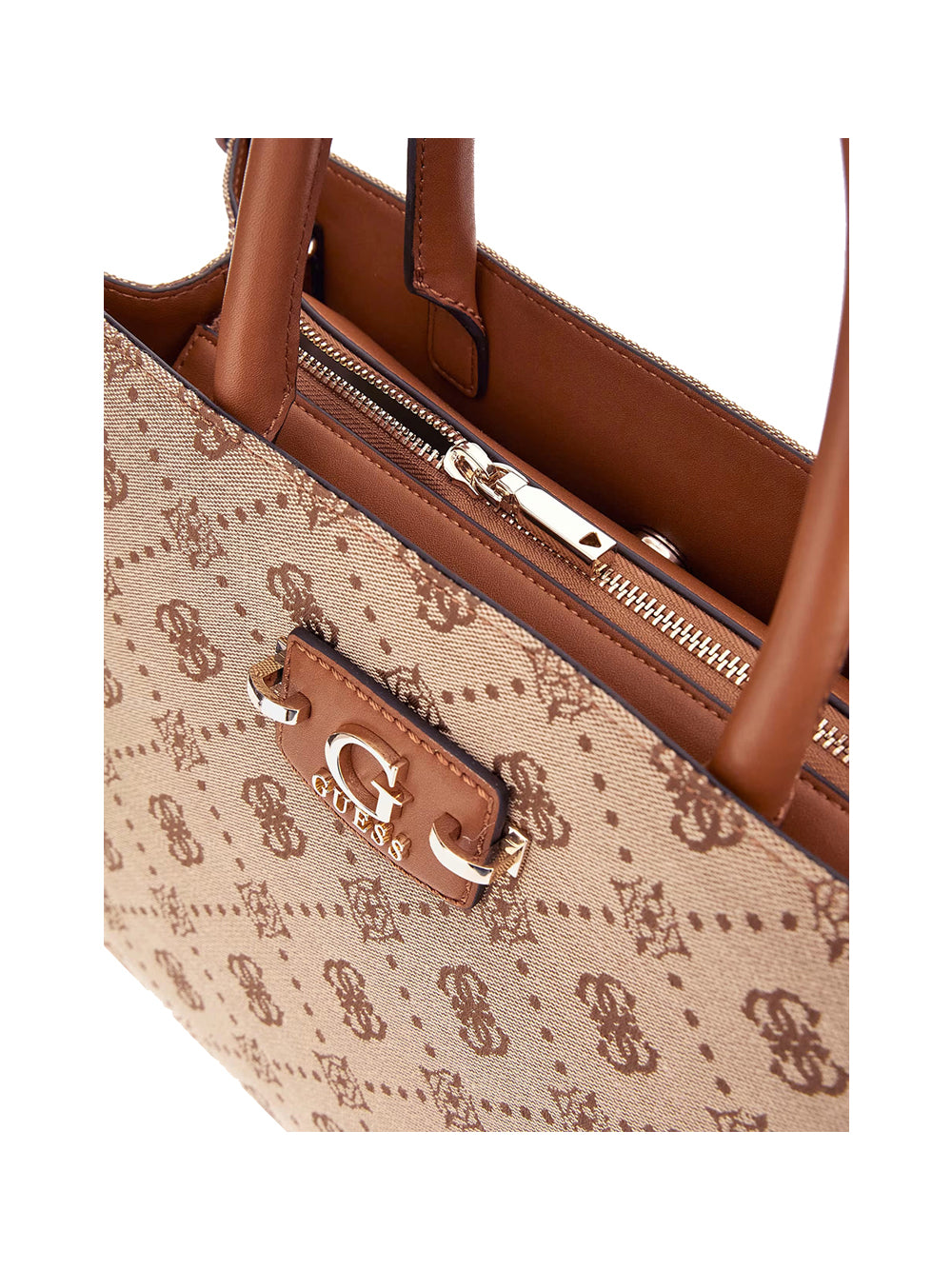 GUESS 1 USCITA Guess Neda 2 Comp Tote Borsa a Mano Donna Marrone Marrone