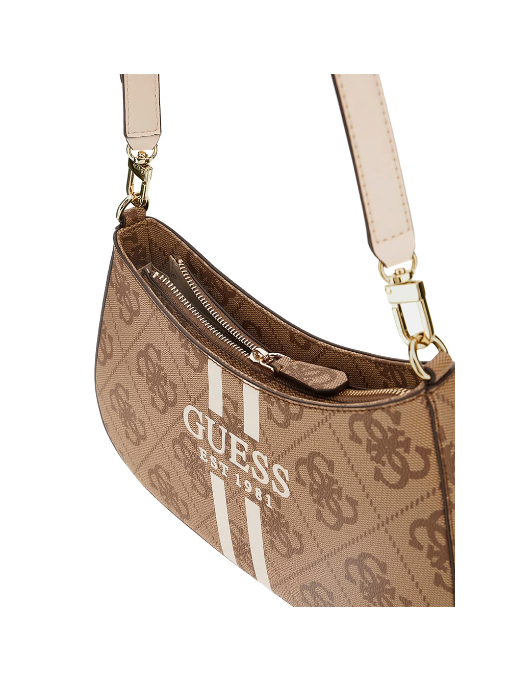 GUESS 1 USCITA Guess Borsa a Tracolla Noelle Ii Top Zip Shoulder Bag Donna Marrone Marrone
