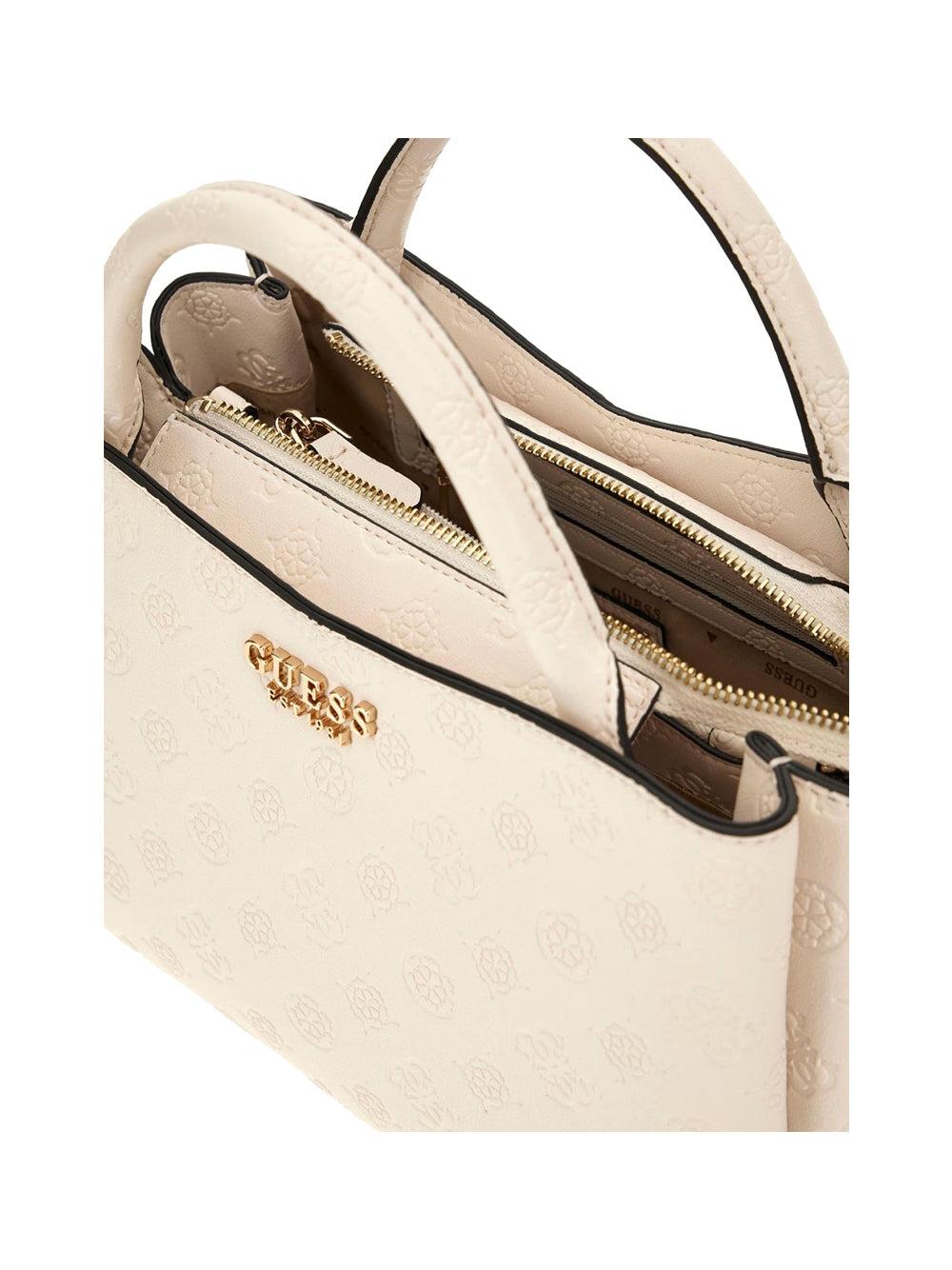 GUESS 1 USCITA Guess Borsa A Mano Phoebe Girlfriend Satchel Donna - Off White Off White Logo