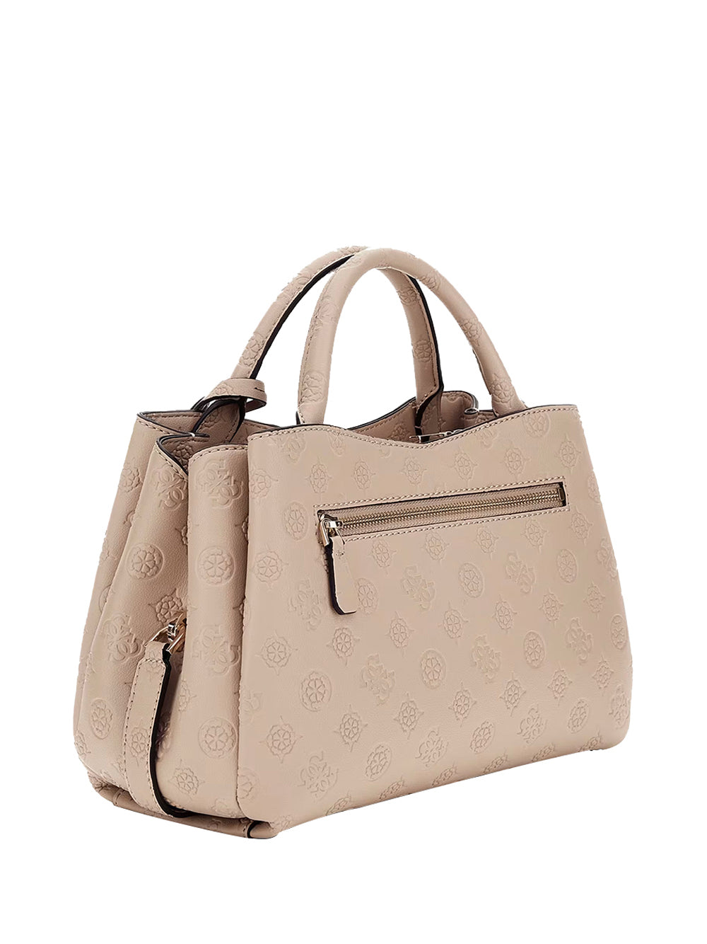 GUESS 1 USCITA Guess Phoebe Girlfriend Satchel Borsa a Mano Donna Simply Taupe Logo - Beige Simply Taupe Logo