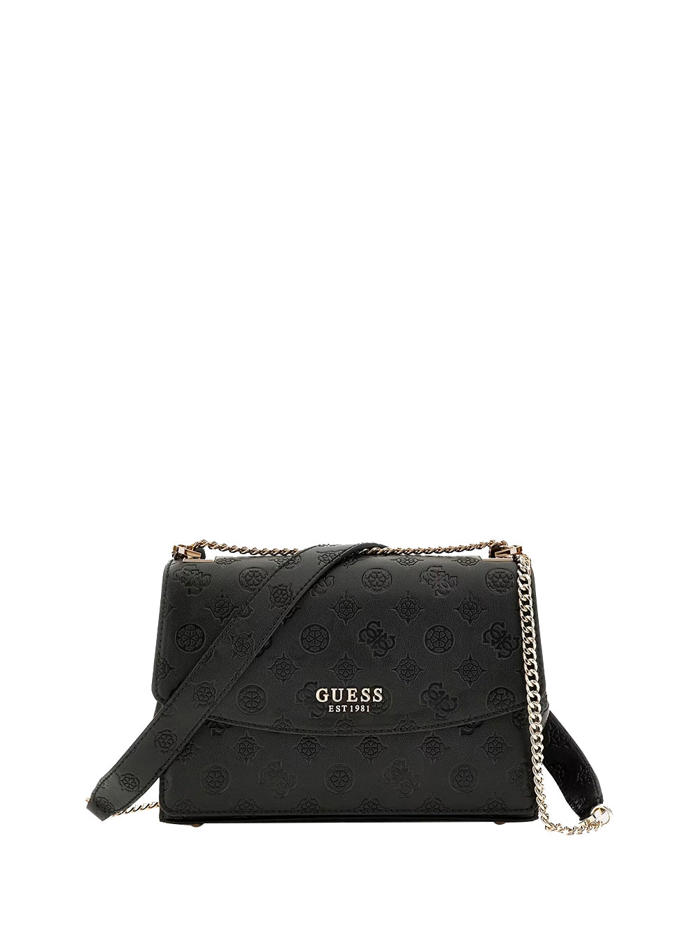 GUESS 1 USCITA Guess Borsa a Tracolla Phoebe Convertible Xbody Flap Donna Nero Nero