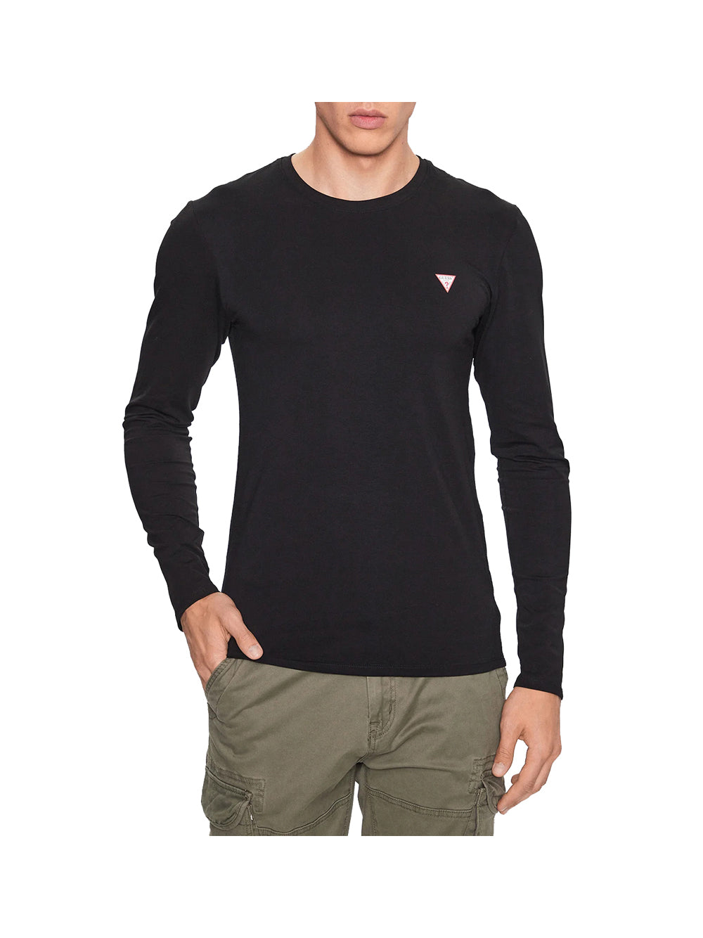 GUESS 1 USCITA Guess Maglia Cn Ls Core Tee Uomo - Nero Nero