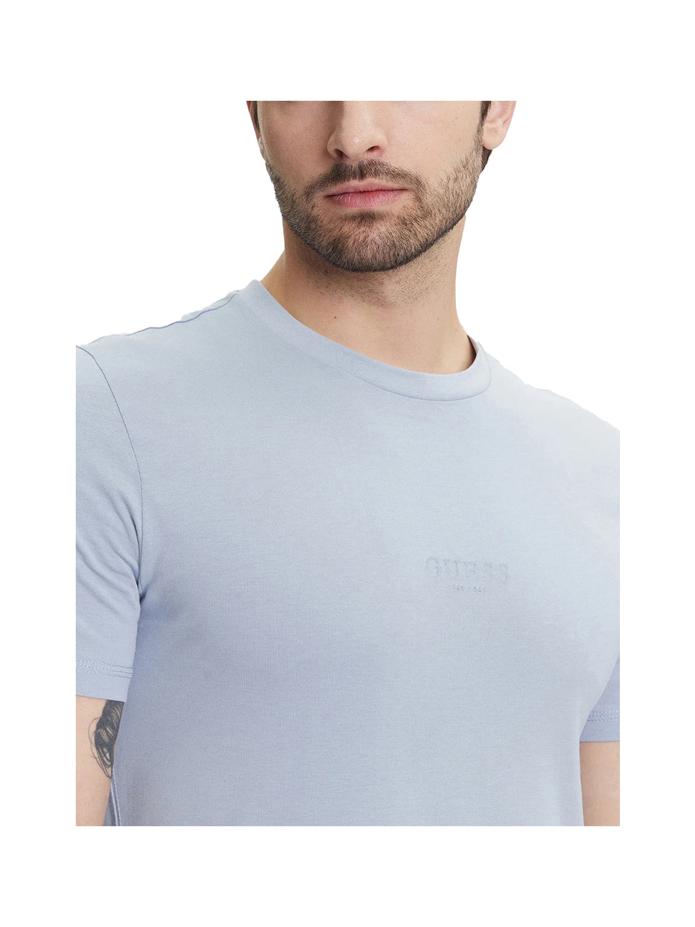 GUESS 1 USCITA Guess T-Shirt Aidy Cn Ss Tee Uomo Azzurro - Blu Azzurro