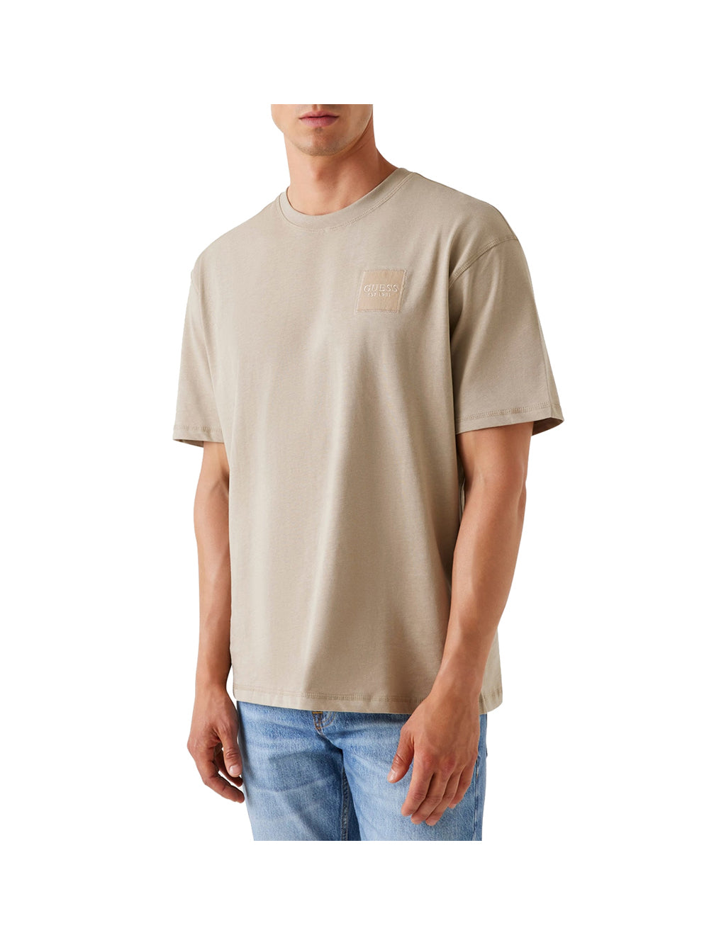 GUESS 1 USCITA Guess T-Shirt Ss Cn Patch At Chest - Beige Beige