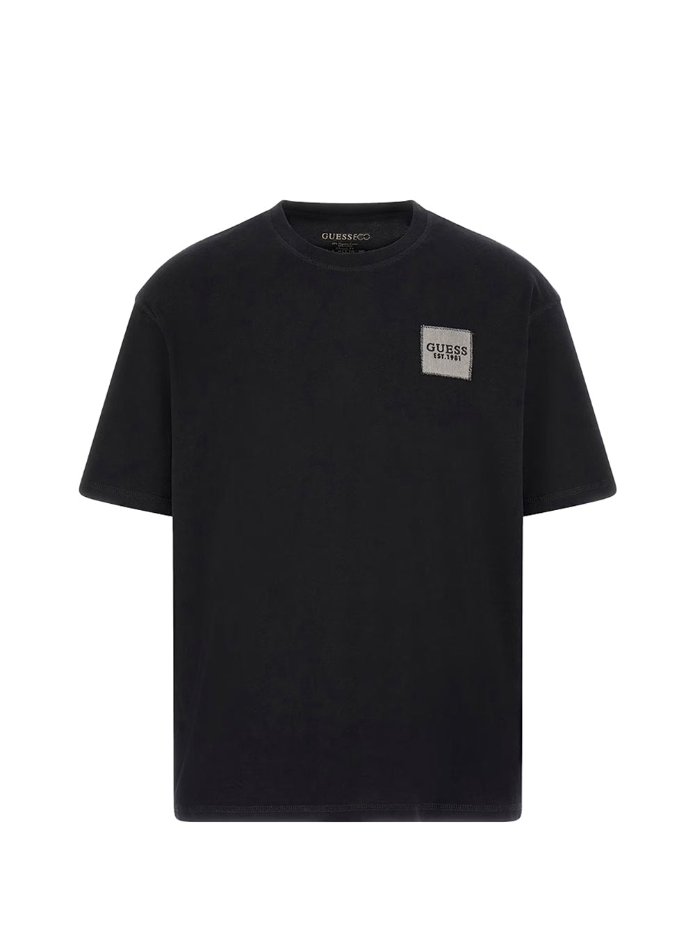 GUESS 1 USCITA Guess Ss Cn Patch At Chest T-Shirt Uomo Nero Nero