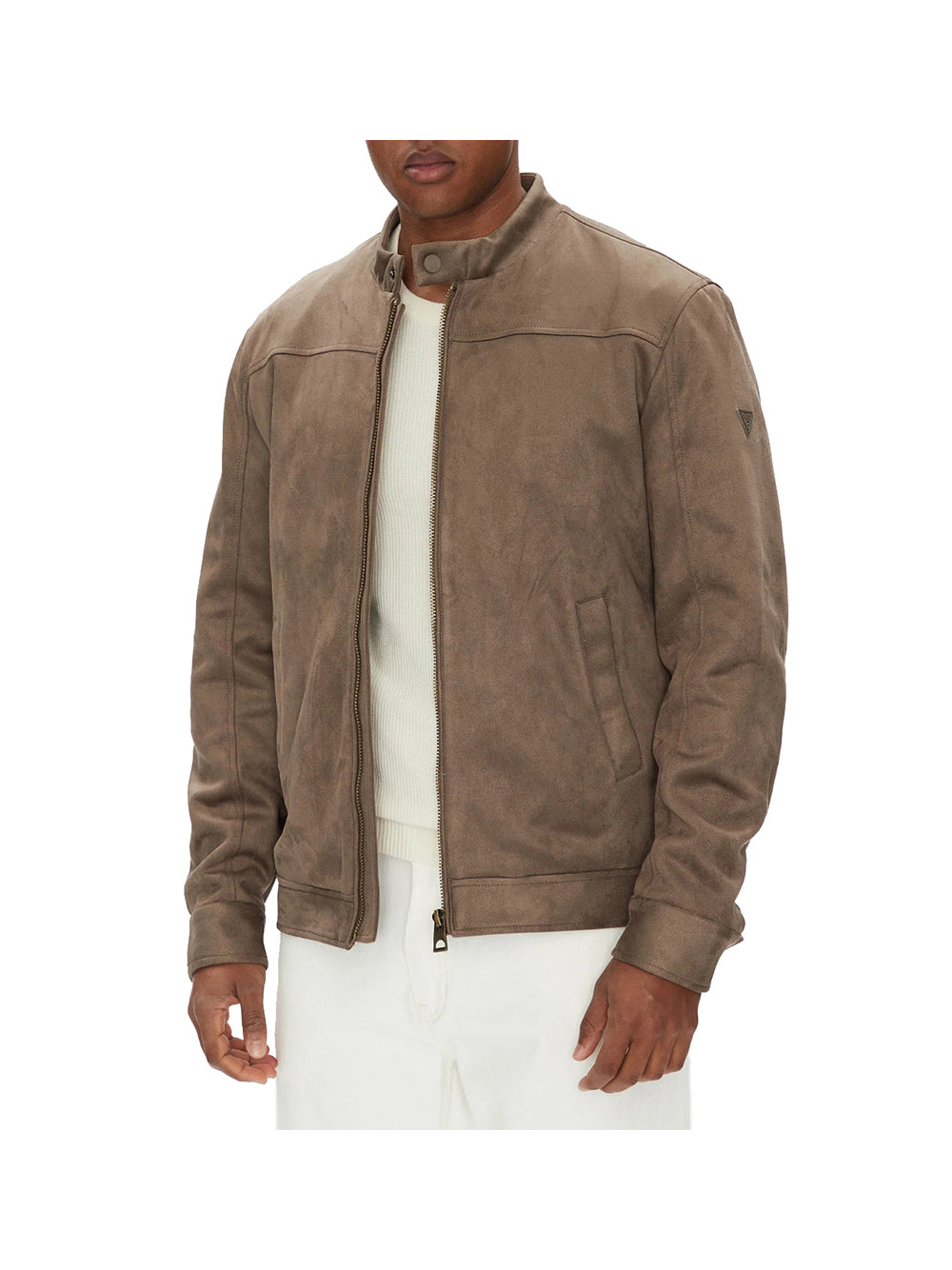 GUESS 1 USCITA Guess Giacchetto Suede Biker Uomo - Marrone Marrone