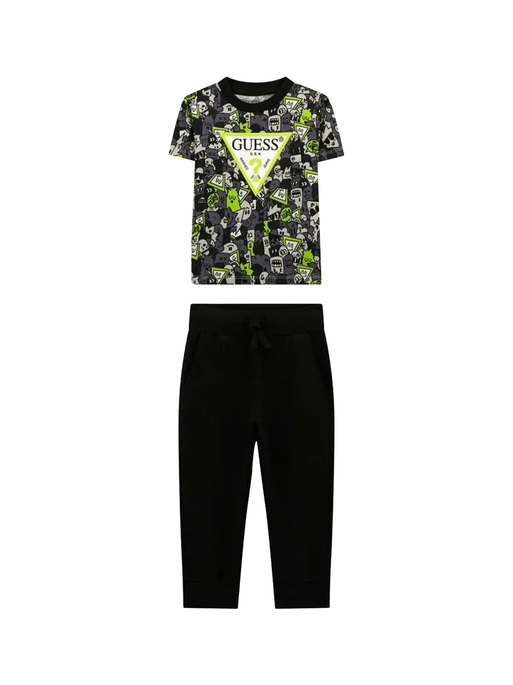 GUESS 1 USCITA Guess Coordinato Set Ls T-Shirt+Activ Bambino Multi - Multicolore MULTI