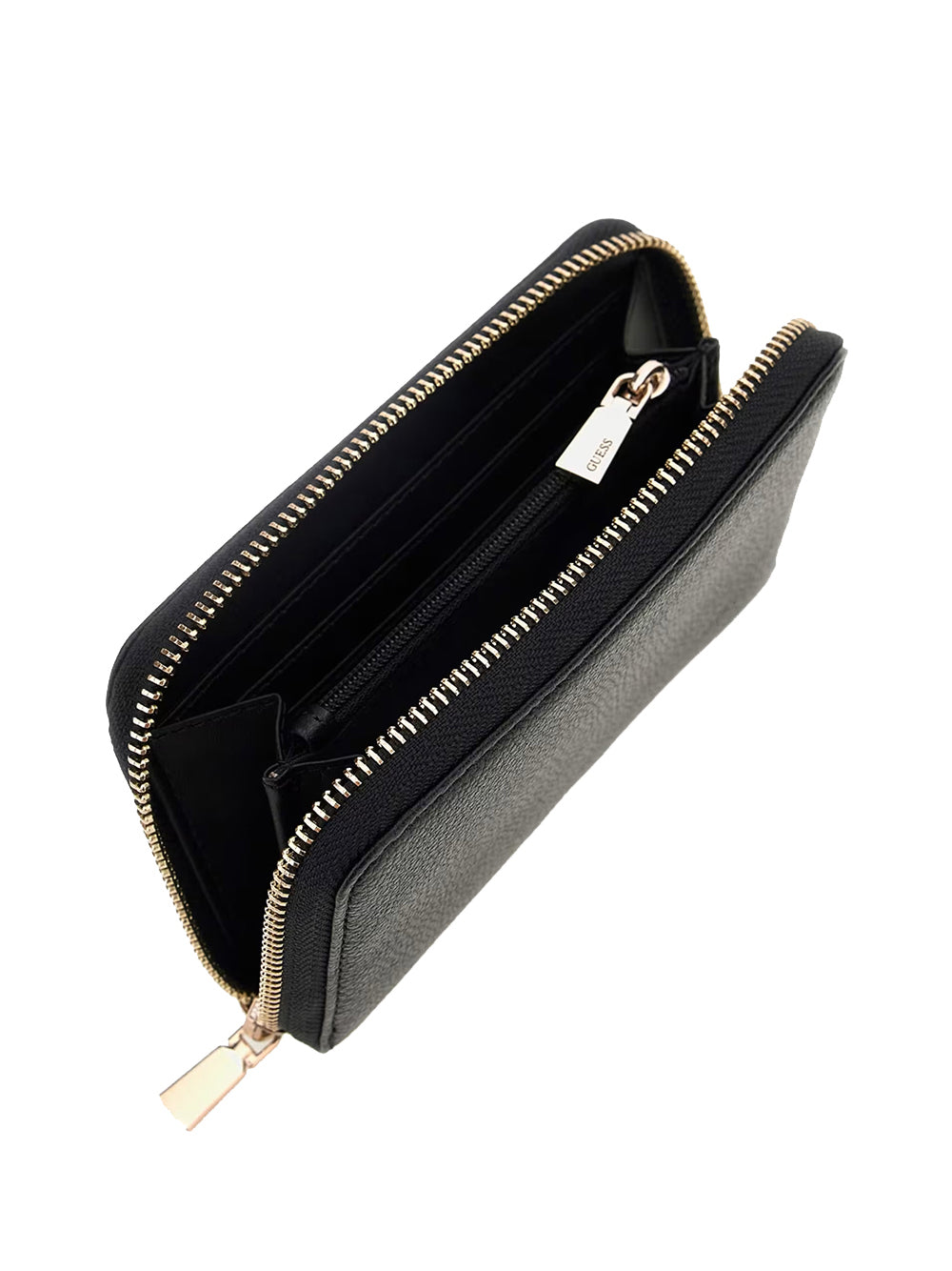 GUESS 1 USCITA Guess Calebra Slg Medium Zip Around Portafoglio Donna Black - Nero BLACK