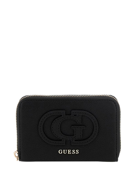 GUESS 1 USCITA Guess Calebra Slg Medium Zip Around Portafoglio Donna Black - Nero BLACK