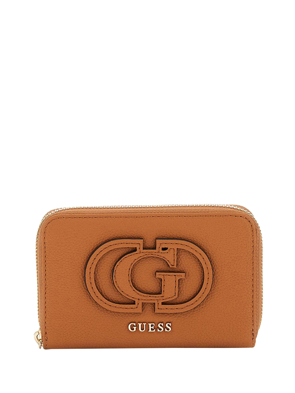 GUESS 1 USCITA Guess Calebra Slg Medium Zip Around Portafoglio Donna Cognac - Marrone Cognac
