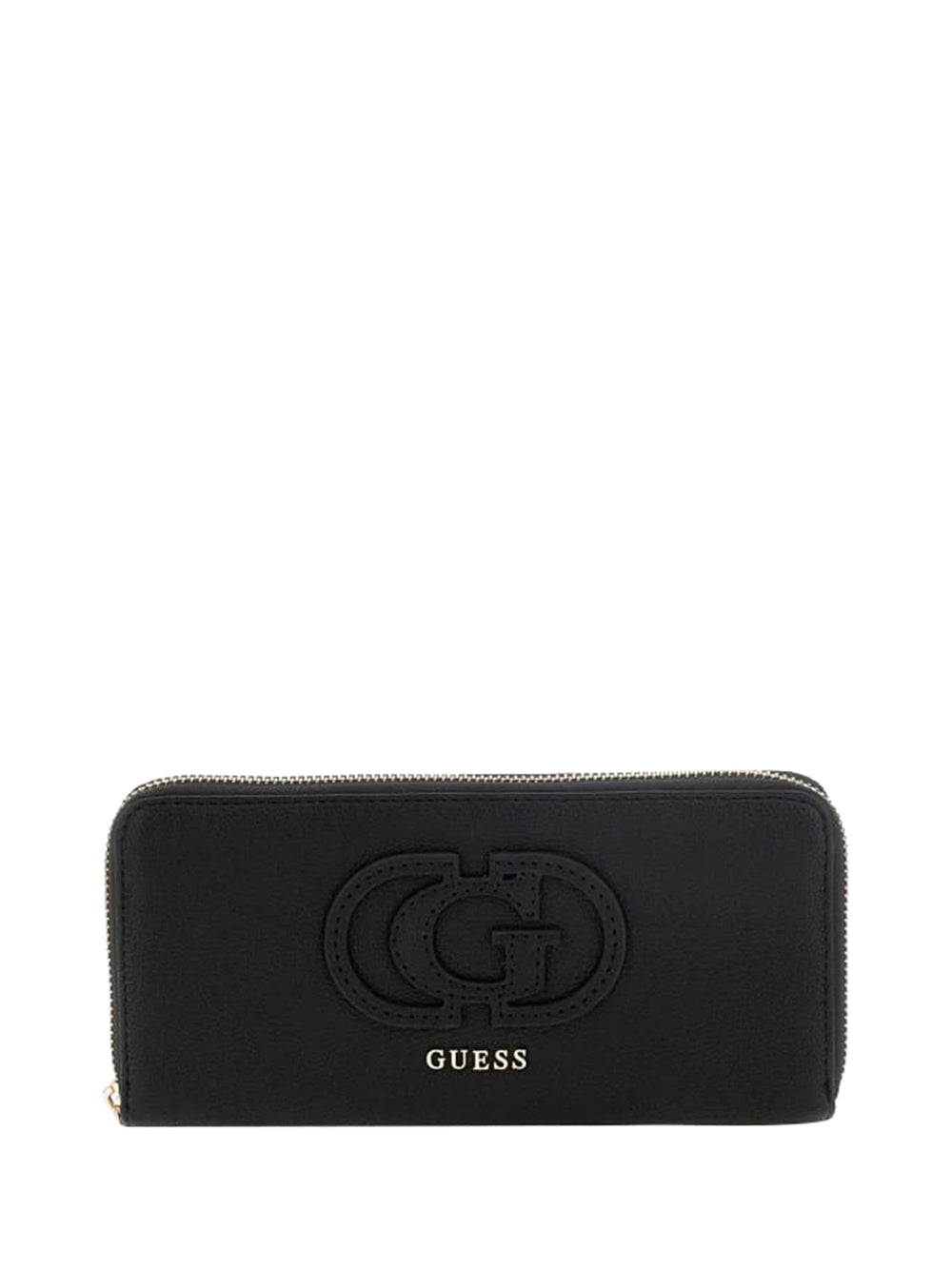 GUESS 1 USCITA Guess Calebra Slg Large Zip Around Portafoglio Donna Nero Nero