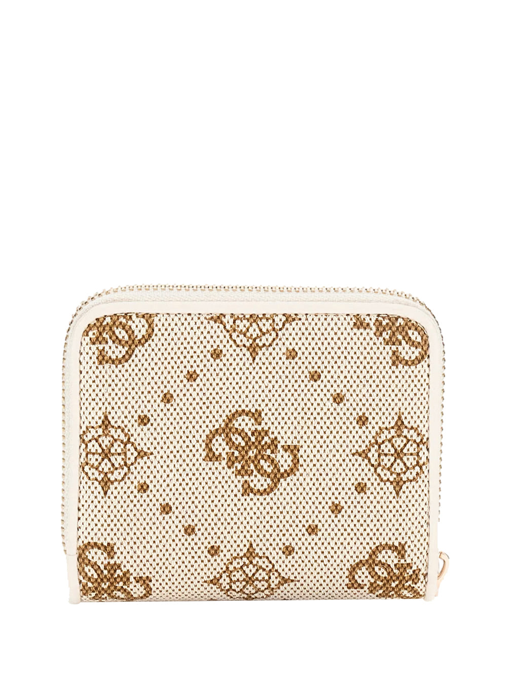 GUESS 1 USCITA Guess Portafoglio Neda Slg Small Zip Around Donna Cream - Avorio CREAM