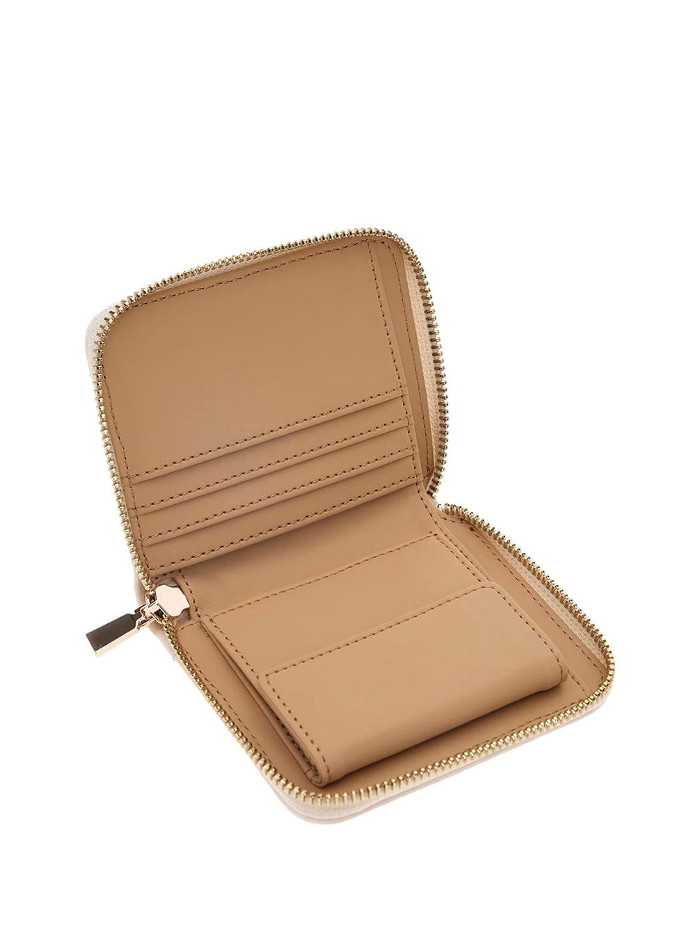 GUESS 1 USCITA Guess Portafoglio Neda Slg Small Zip Around Donna Cream - Avorio CREAM