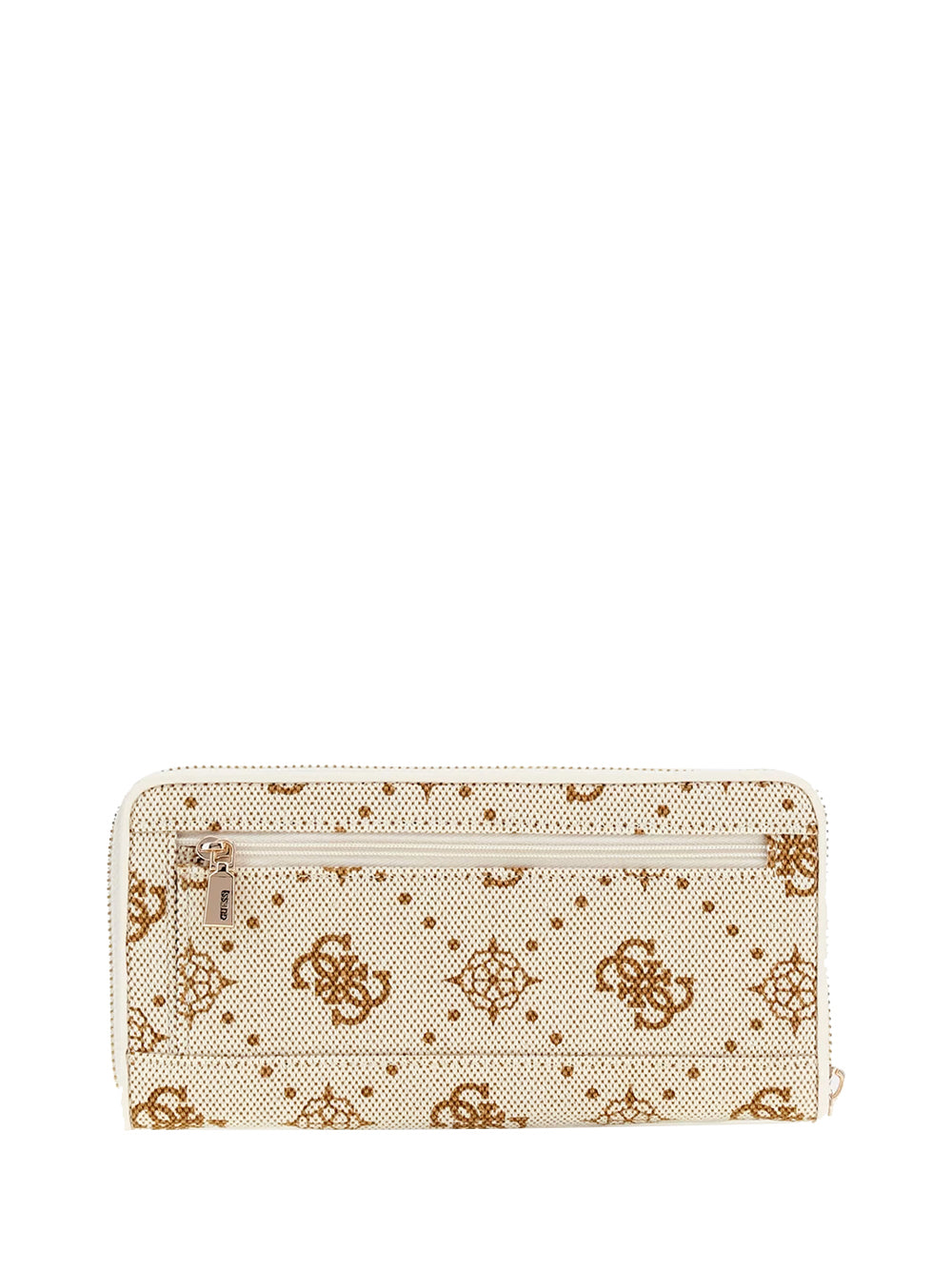 GUESS 1 USCITA Guess Portafoglio Neda Slg Large Zip Around Donna Cream - Avorio CREAM