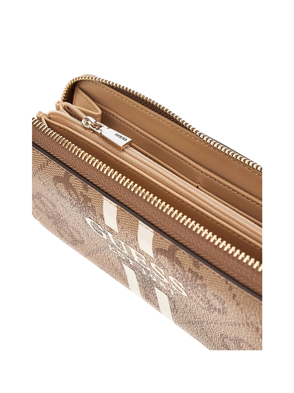 GUESS 1 USCITA Guess Portafoglio Laurel Ii Slg Large Zip Around Donna Marrone Marrone