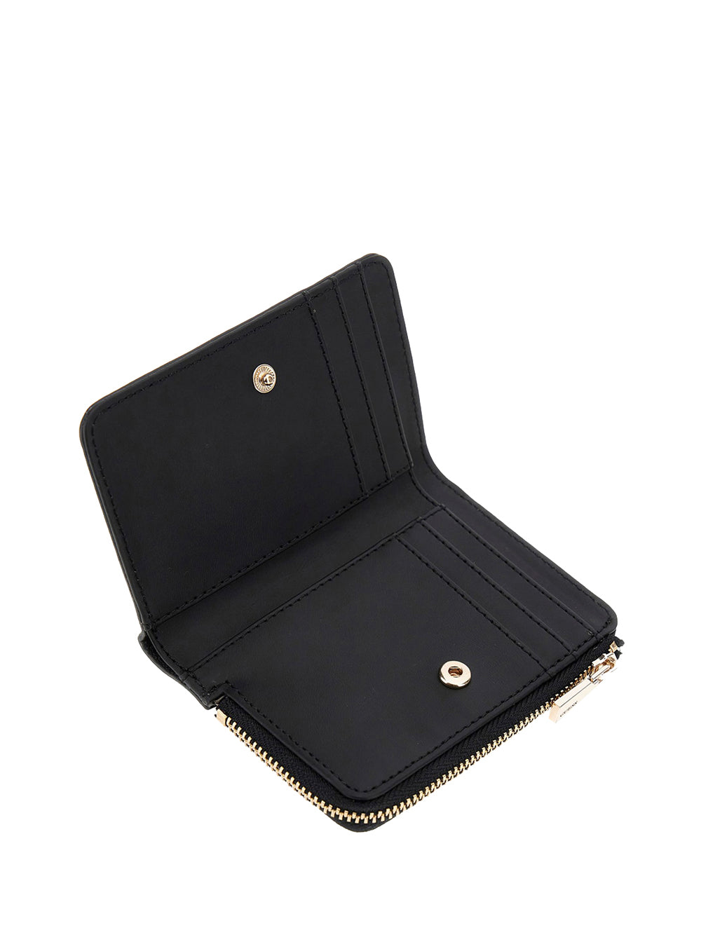 GUESS 1 USCITA Guess Portafoglio Laurel Slg Zip Around Card Case - Coal COAL