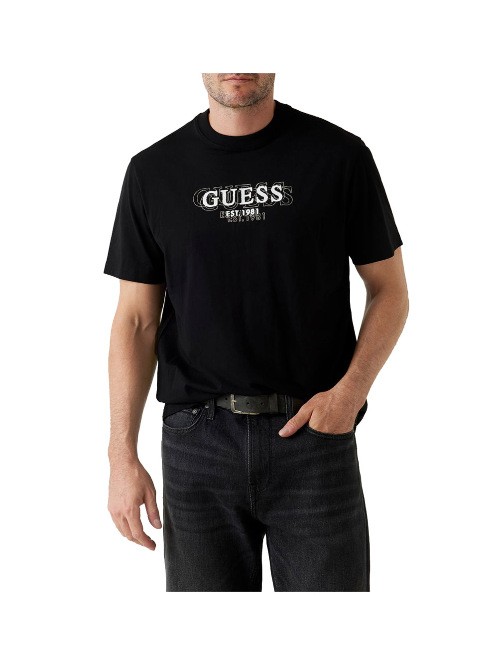 GUESS 2 USCITA T-Shirt Guess Cn Ss Small Logo Tee - Nero Nero