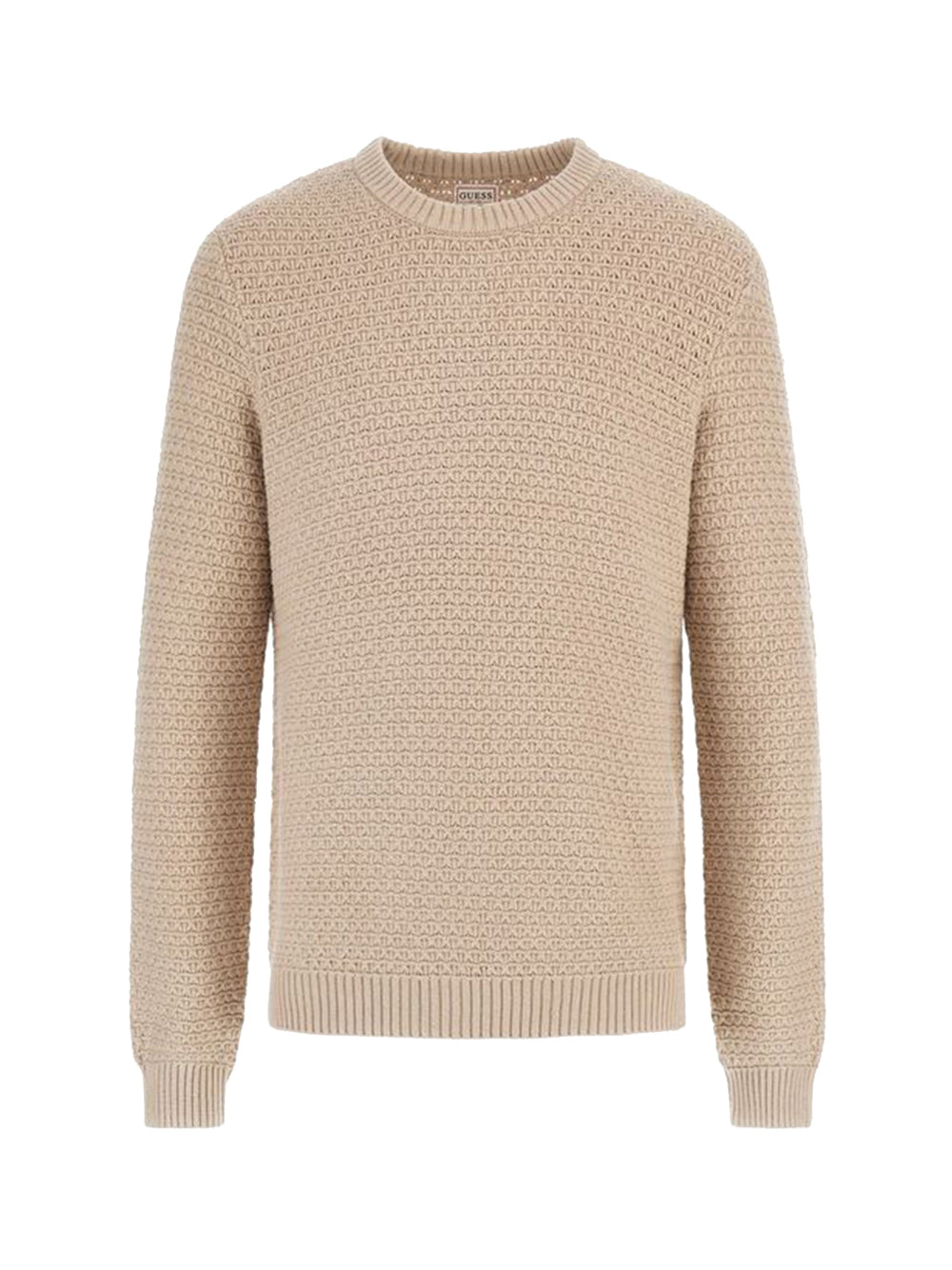GUESS 2 USCITA Maglione Guess Ls Cn Open Stitch Ar - Beige Beige