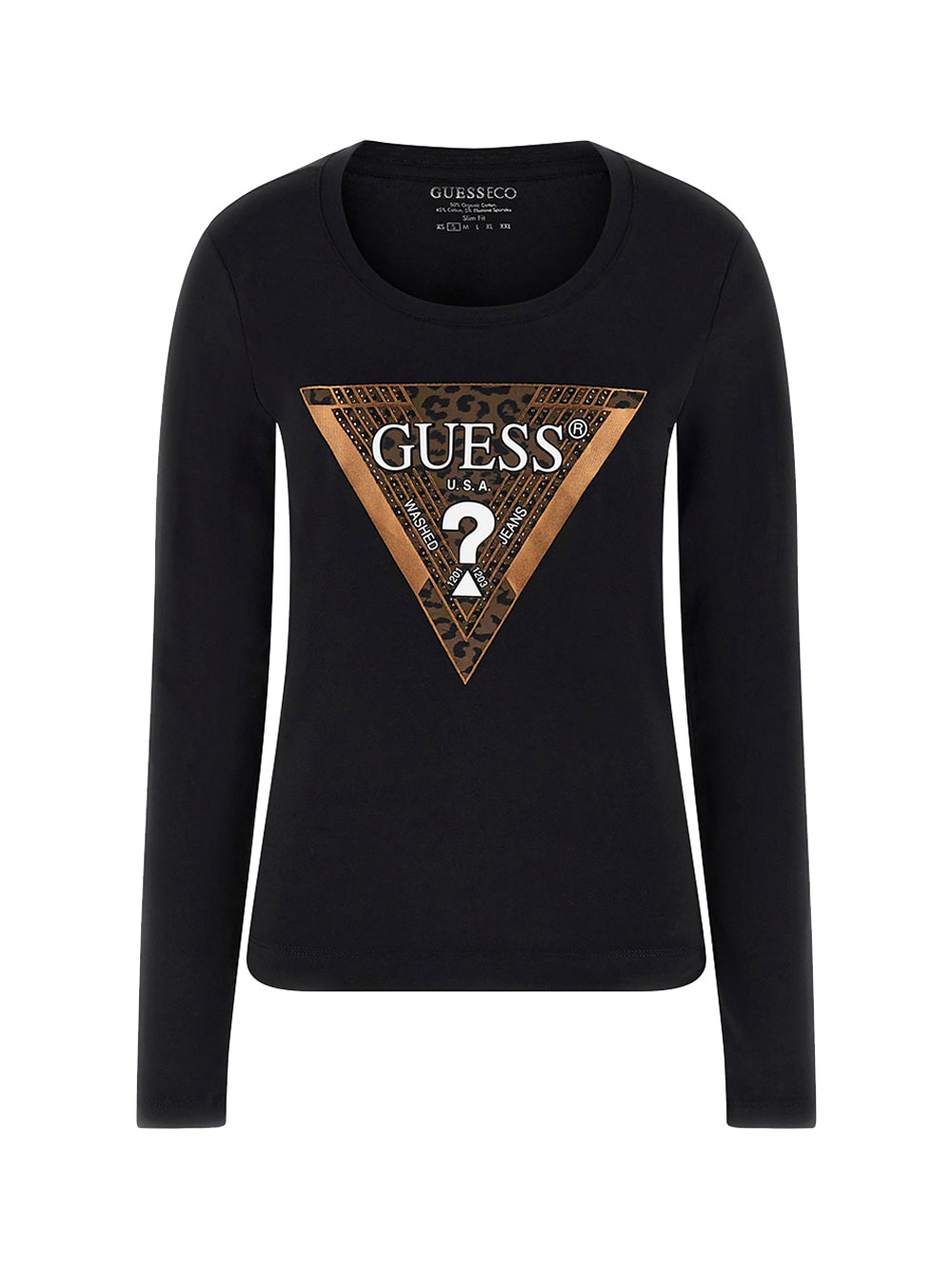 GUESS 2 USCITA t Guess T-shirt Vestibilità Slim LogoTtriangolo Nero Nero